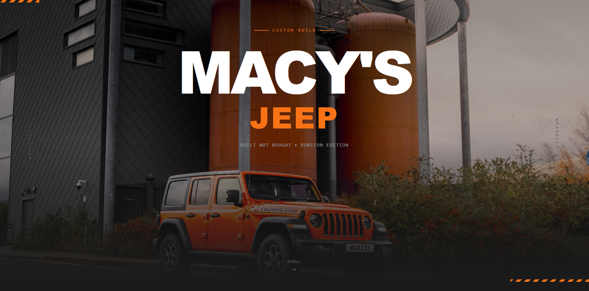 Screenshot of the Macy's Jeep custom showcase website